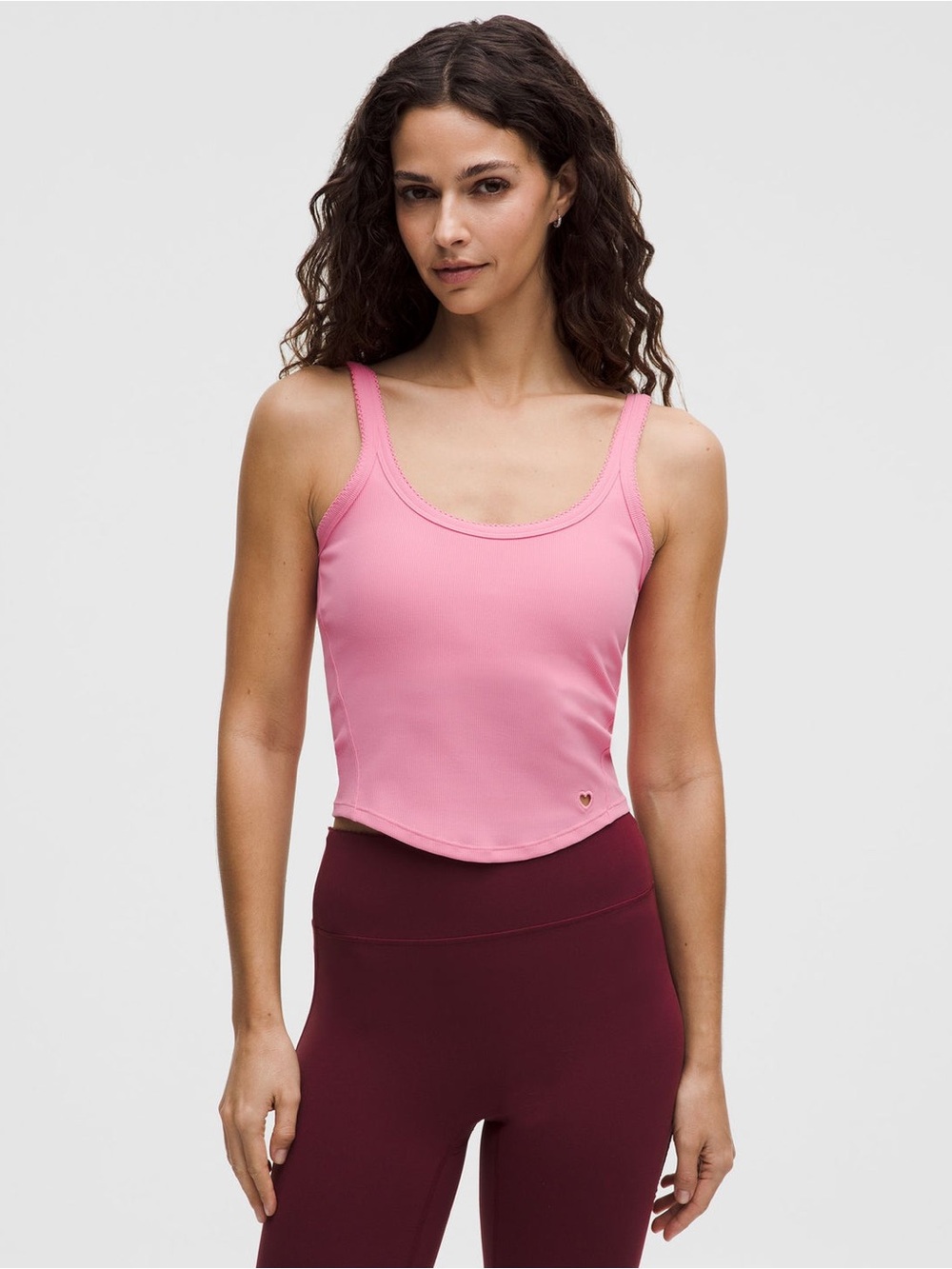 Lululemon Women's Nulu Ribbed Cropped Tank Top *Heart candy cloud 🍬 ☁️